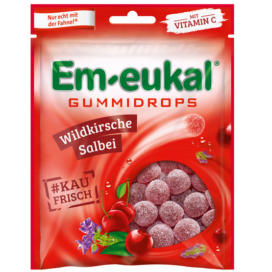 Em-eukal Gummy Drops Wildcherry-Sage 90g